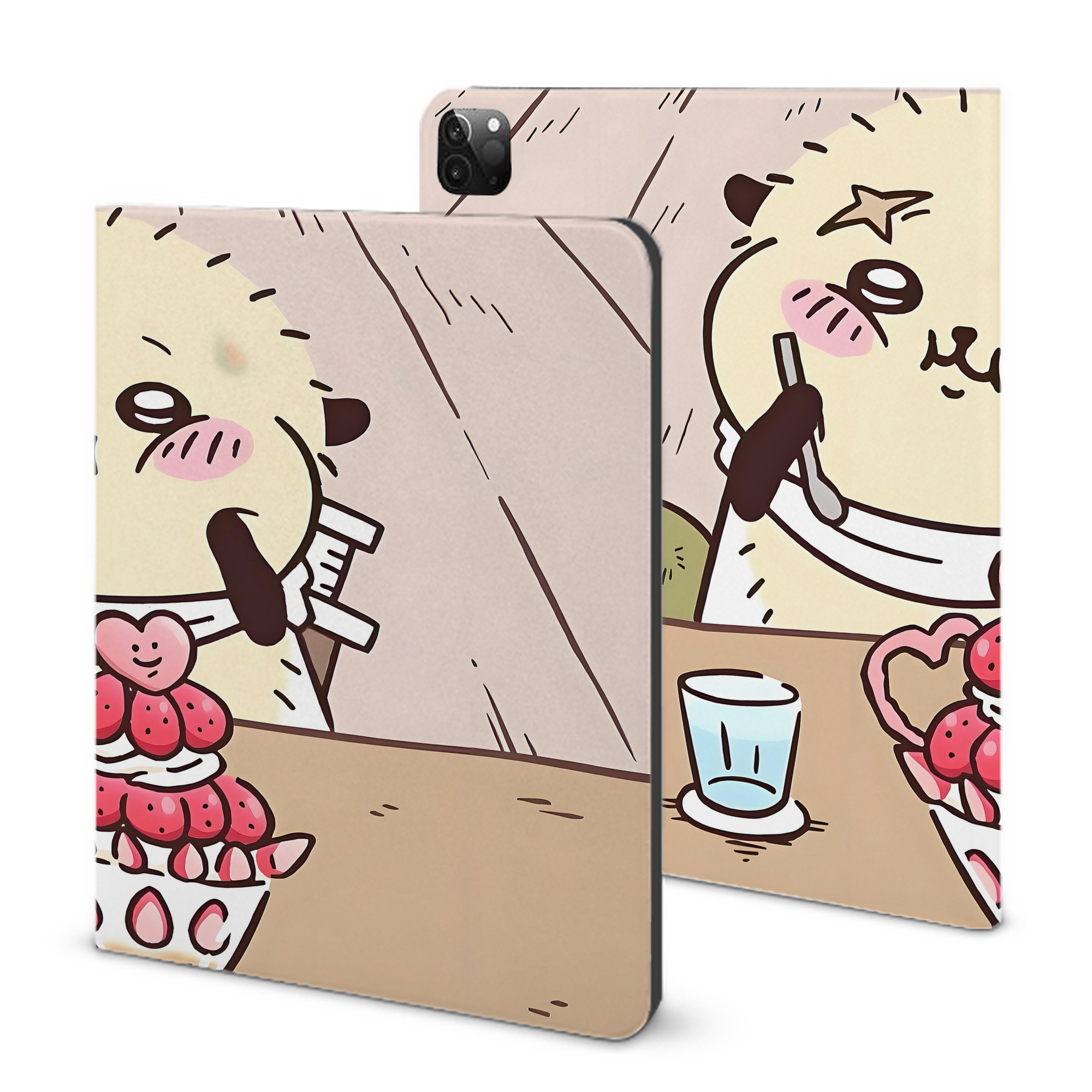 （画像用） ちいかわ Chii-kawa IPadケース ペンホルダー付き ブックスタイルデザイン